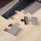 "Sneak Peek" zwarte kat Halloween art Puzzle Legpuzzel (Zijkant)