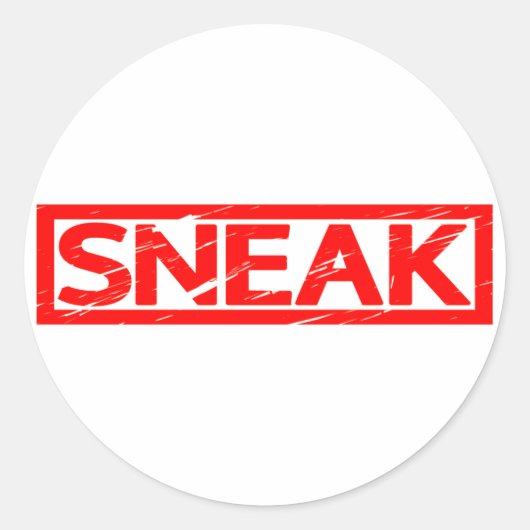 Sneak Stamp Ronde Sticker (Voorkant)