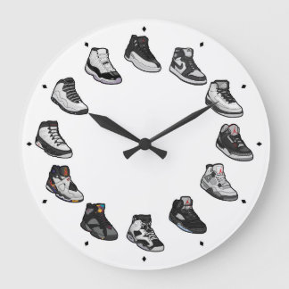 Sneaker Acrylic Wall Clock (Black / White) Grote Klok