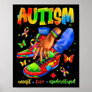 Sneaker Autisme Accepteer Liefde Begrijp Autisme B Poster
