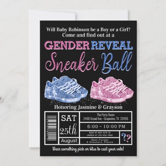 Sneaker Ball Gender onthullen Kaart (Voorkant)