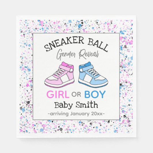 Sneaker Ball Gender onthullen Servet (Voorkant)