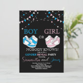 Sneaker Ball Geslacht Blauw of Roze Sneaker Kaart (Staand voorkant)