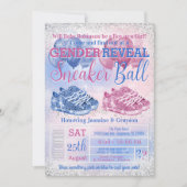 Sneaker Ball Geslacht onthullen Baby shower Kaart (Voorkant)