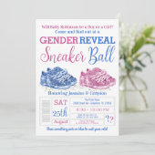 Sneaker Ball Geslacht Onthullen Douche Kaart (Staand voorkant)