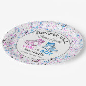 Sneaker Ball Geslacht Onthullen Papier Borden Papieren Bordje (Gekanteld)