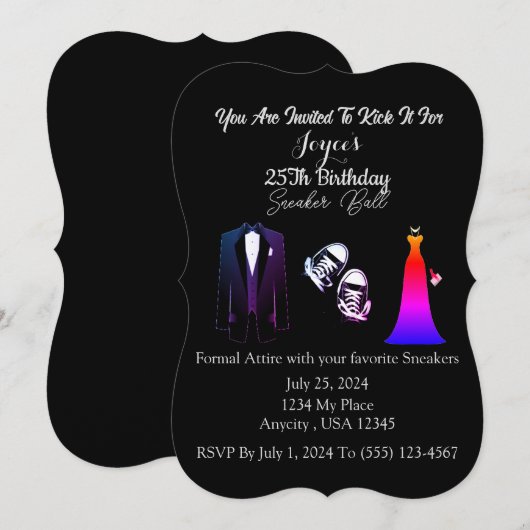 Sneaker Ball Kaart (Voorkant / Achterkant)