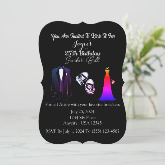 Sneaker Ball Kaart (Staand voorkant)