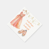 Sneaker Ball Sweet 16 Peach & Gold Glitter Servet (Hoek)