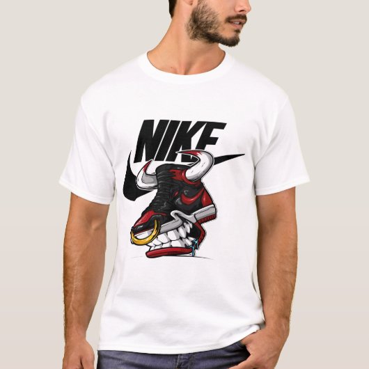 Sneaker Beast – Streetwear Bull Shoe Monster Graph T-shirt (Voorkant)