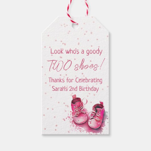 Sneaker Birthday, Sneaker 2e verjaardag Cadeaulabel (Voorkant)