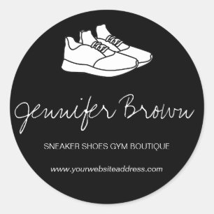 Sneaker gymschoenen sportkleding ronde sticker