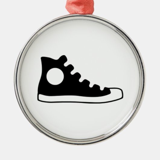 Sneaker hoog metalen ornament (Voorkant)
