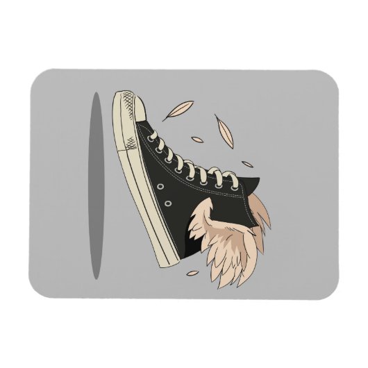 Sneaker met Wings Sneaker Head Magneet (Horizontaal)