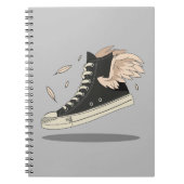Sneaker met Wings Sneaker Head Notitieboek (Voorkant)