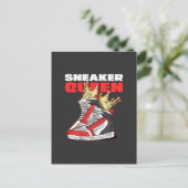 Sneaker Queen Sneaker hoofd Feestdagenkaart (Staand voorkant)