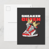 Sneaker Queen Sneaker hoofd Feestdagenkaart (Voorkant / Achterkant)