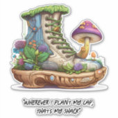 Sneaker schoenenhuis Paddenstoel Sticker (Voorkant)