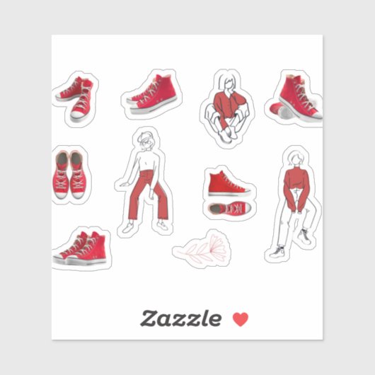 Sneaker Shoe Mode Footwear Pack Sticker (Vel)