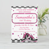 Sneaker Verjaardag, Glitter Kaart (Staand voorkant)