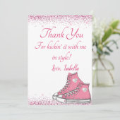 Sneaker Verjaardag, Glitter Sweet 16 Bedankkaart (Staand voorkant)