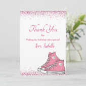 Sneaker Verjaardag, Glitter Sweet 16 Bedankkaart (Staand voorkant)