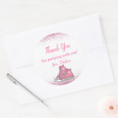 Sneaker Verjaardag, Glitter Sweet 16 Dank je Ronde Sticker (Envelop)