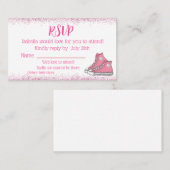 Sneaker verjaardag, Glitter Sweet 16 RSVP, Visitekaartje (Voorkant / Achterkant)