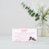 Sneaker verjaardag, Glitter Sweet 16 RSVP, Visitekaartje (Staand voorkant)