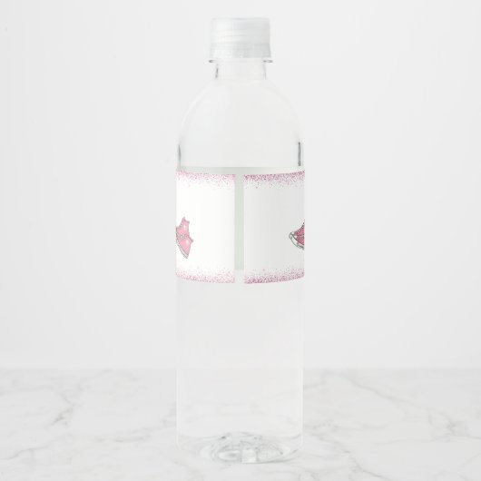 Sneaker Verjaardag, Glitter Sweet 16 Waterfles Etiket (Achterkant)