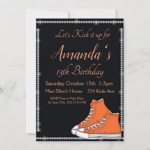 Sneaker Verjaardag, Oranje Sneakers, Diamanten Kaart