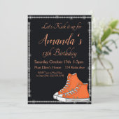 Sneaker Verjaardag, Sinaasappel Sneakers, Diamonds Kaart (Staand voorkant)