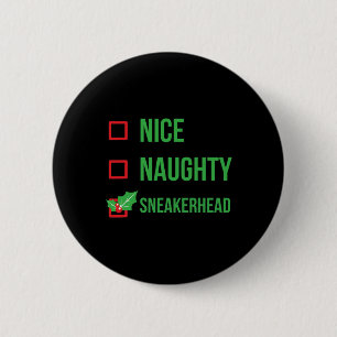 Sneakerhead Funny Pajama Christmas 1 Ronde Button 5,7 Cm
