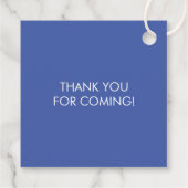 Sneakers Baby shower cadeau Labels, blauwe Baby sc Bedankjes Labels (Achterkant)