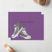 Sneakers Bat Mitzvah Hartelijk dank Notitiekaartje (Voorkant / Achterkant in situ)