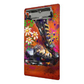 Sneakers en Daisies Impressionistisch Sinaasappel  Mini Klembord (Angled2)