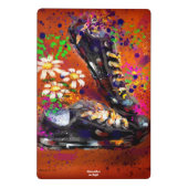 Sneakers en Daisies Impressionistisch Sinaasappel  Mini Klembord (Achterkant)