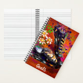 Sneakers en Daisies Impressionistisch Sinaasappel  Notitieboek (Binnen)