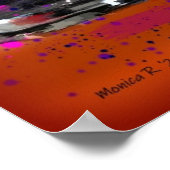 Sneakers en Daisies Impressionistisch Sinaasappel  Poster (Hoek)