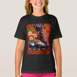 Sneakers en Daisies impressionistische Oranje magn T-shirt