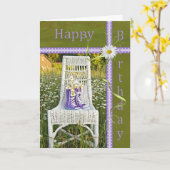 Sneakers en Daisy Birthday Kaart (Gele Bloem)