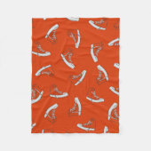 Sneakers naadloos patroon op rode achtergrond fleece deken (Voorkant)