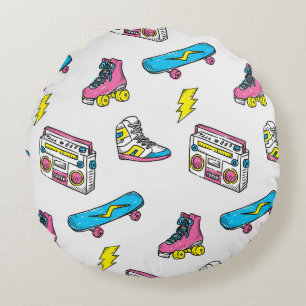  Sneakers Radio Skateboard Thema Rond Kussen