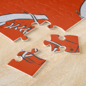 Sneakers Rood:  naadloze print Legpuzzel (Zijkant)