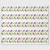 Sneakers tekenen, kleurrijke loopschoenen cadeaupapier (Vlak)