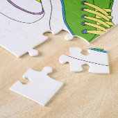 Sneakers tekenen, kleurrijke loopschoenen legpuzzel (Zijkant)