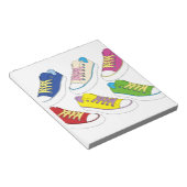 Sneakers tekenen, kleurrijke loopschoenen notitieblok (Schuin)