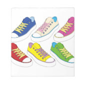 Sneakers tekenen, kleurrijke loopschoenen notitieblok (Voorkant)