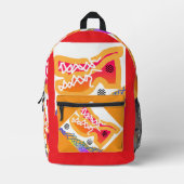 Sneakers terug naar school bedrukte rugzak (Voorkant)