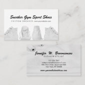 Sneakers White Sport Gym Shoes Visitekaartje (Voorkant / Achterkant)